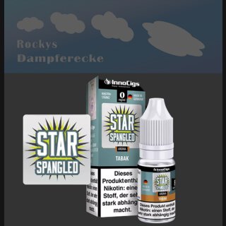 Star Spangled - Tabak Liquid 10 ml 0 mg/ml Nikotin (nikotinfrei) mit Steuer