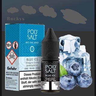 Pod Salt Blue Ice Nikotinsalz Liquid10 ml 20 mg/ml
