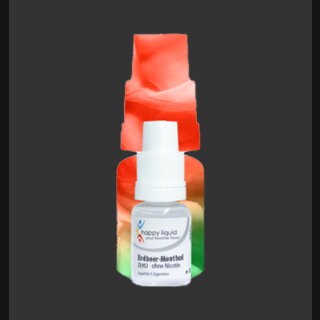 Erdbeer-Menthol Liquid 10 ml (PG) mit Steuer 0 mg/ml (nikotinfrei)