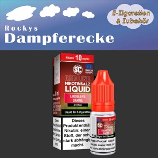 SC Red Line - Erdbeer-Sahne 10 ml Nikotinsalz-Liquid 10 mg/ml