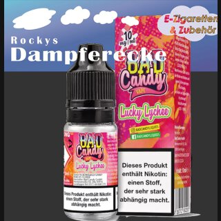 Bad Candy - Lucky Lychee - Nic Salt - 10 ml (10 mg/ml Nikotin-Salz-Liquid) mit Steuer