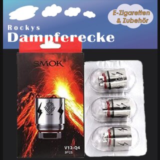 Smok / Steamax TFV12 V12-Q4 Quadruple Ersatzverdampferköpfe 0,15 Ohm im 3er Pack