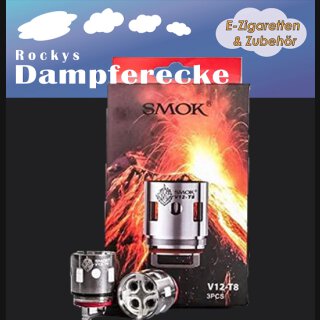 Smok / Steamax TFV12 V12-T8 Quadruple Ersatzverdampferköpfe 0,16 Ohm im 3er Pack